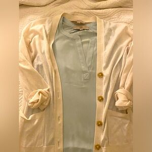 Loft Mixed Media Blouse!